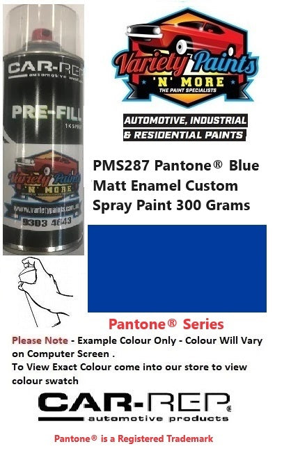 PMS287 Pantone® Blue MATT Enamel Custom Spray Paint 300 Grams