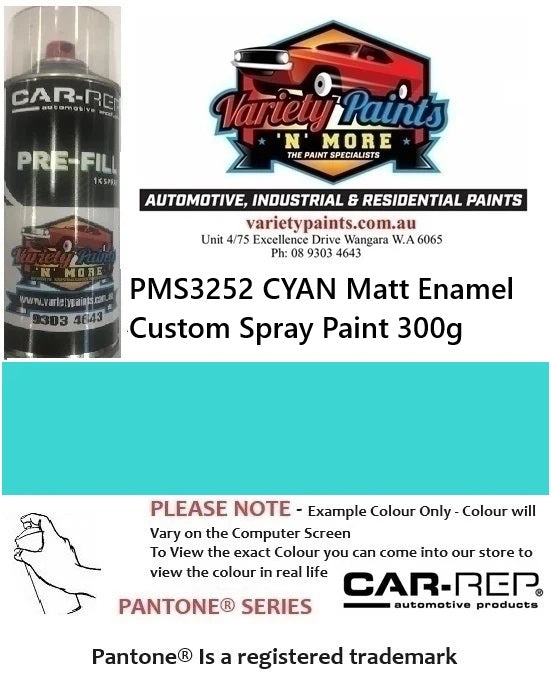 PMS3252 CYAN Matt Enamel Custom Spray Paint 300g