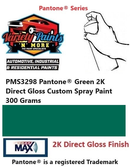 PMS3298 Pantone® Green 2K Direct Gloss Custom Spray Paint 300 Grams