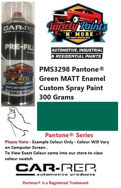 PMS3298 Pantone® Green MATT Enamel Custom Spray Paint 300 Grams