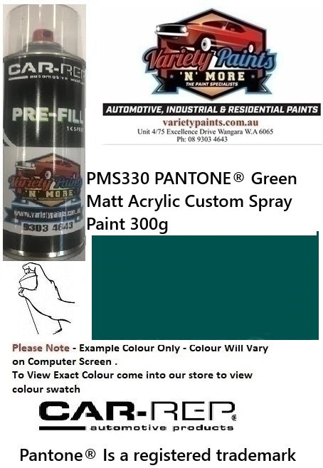 PMS330 PANTONE® Green Matt Acrylic Custom Spray Paint 300g