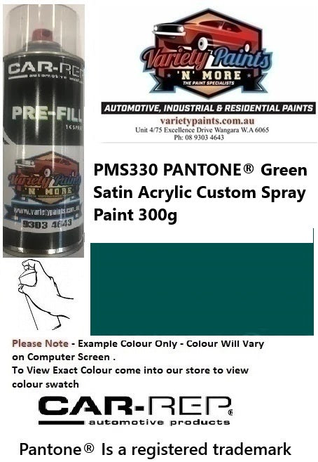 PMS330 PANTONE® Green Satin Acrylic Custom Spray Paint 300g
