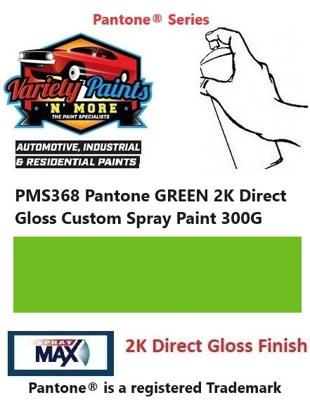 PMS368 Pantone GREEN 2K Direct Gloss Custom Spray Paint 300G