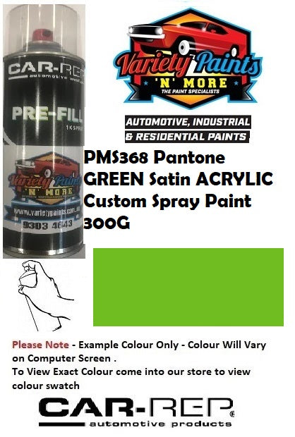 PMS368 Pantone GREEN SATIN Acrylic Custom Spray Paint 300G
