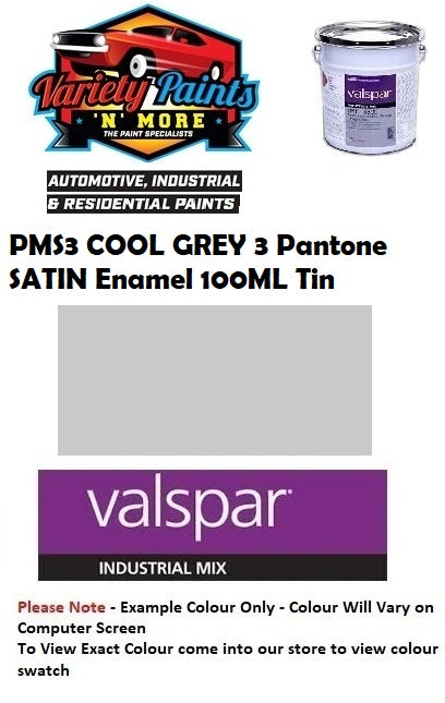 PMS3 COOL GREY 3 Pantone SATIN Enamel 100ML Tin