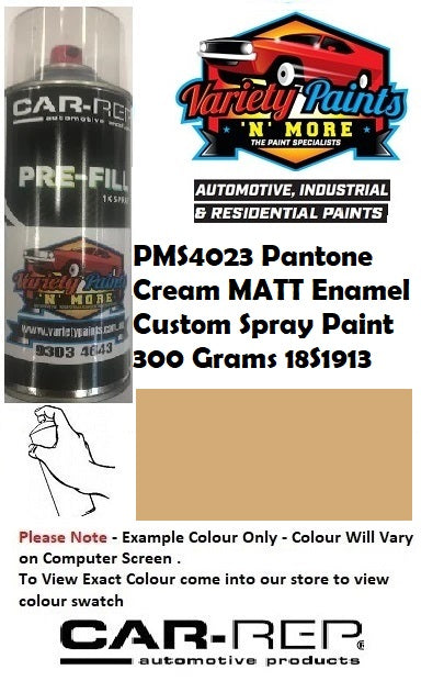 PMS4023 Pantone Cream SATIN Enamel Custom Spray Paint 300 Grams 18S1913