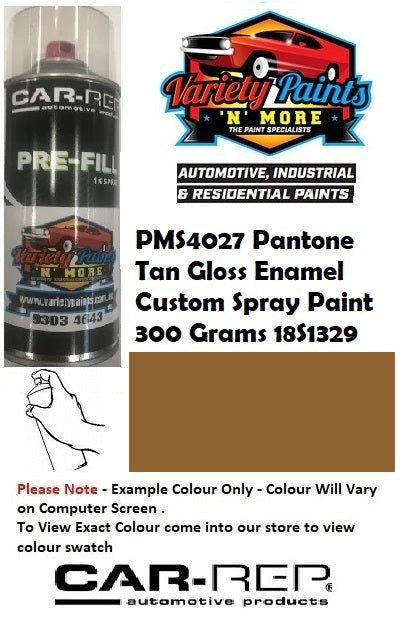 PMS4027 Pantone Tan Gloss Enamel Custom Spray Paint 300 Grams 18S1329