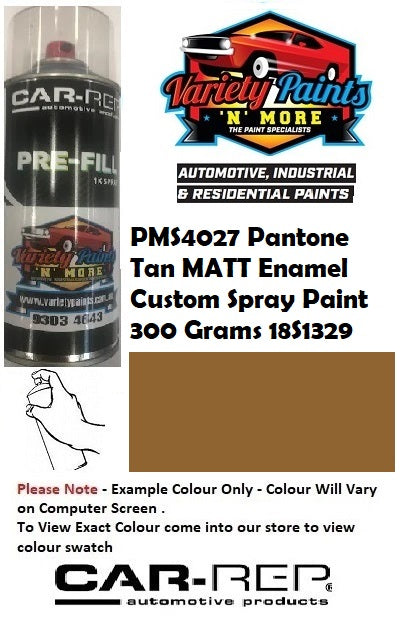 PMS4027 Pantone Tan MATT Enamel Custom Spray Paint 300 Grams 18S1329
