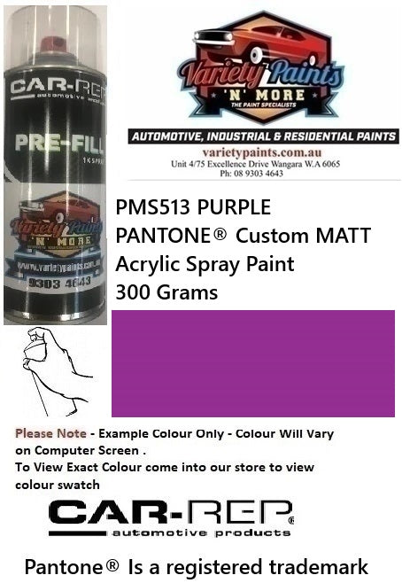 PMS513 PURPLE PANTONE® Custom MATT Acrylic Spray Paint 300 Grams