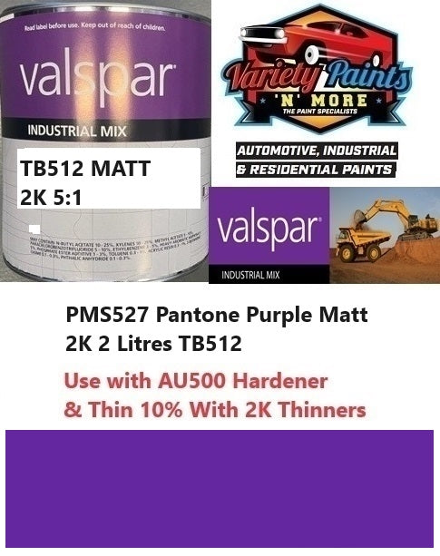 Pms Color 527 PMS527 Pantone Purple Matt 2K 2 Litres TB512