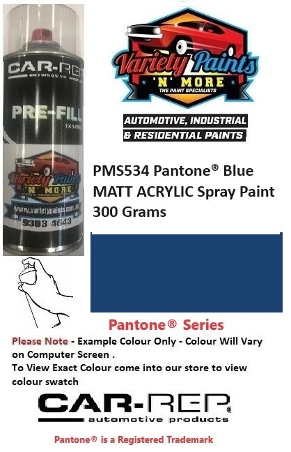 PMS534 Pantone® Blue MATT ACRYLIC Spray Paint 300 Grams