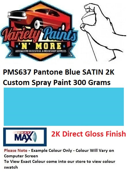 PMS637 Pantone Blue SATIN 2K Custom Spray Paint 300 Grams