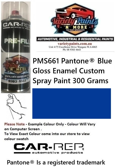 PMS661 Pantone® Blue Gloss Enamel Custom Spray Paint 300 Grams