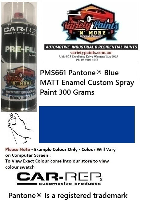 PMS661 Pantone® Blue MATT Enamel Custom Spray Paint 300 Grams