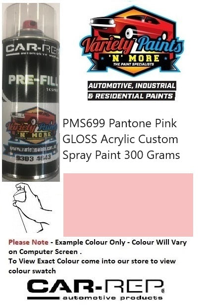 PMS699 Pantone Pink GLOSS Acrylic Custom Spray Paint 300 Grams