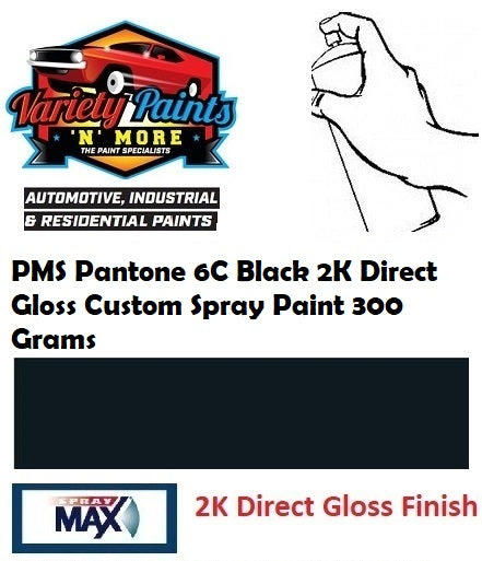 PMS6C PANTONE® 6C Black 2K Direct Gloss Custom Spray Paint 300 Grams