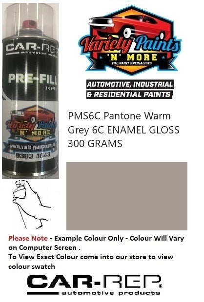 PMS6C Pantone Warm Grey 6C Custom ENAMEL GLOSS 300 GRAMS 1IS 19A