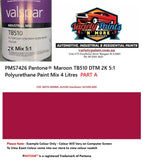 PMS7426 Pantone® Maroon TB510 DTM 2K 4 litre 5:1 PART A