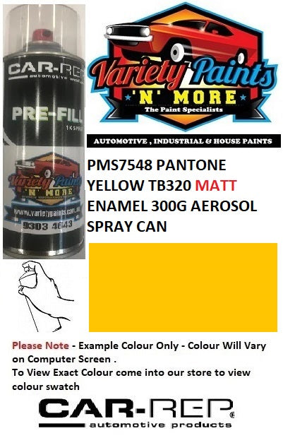 PMS7548 PANTONE YELLOW TB320 MATT ENAMEL 300G AEROSOL SPRAY CAN
