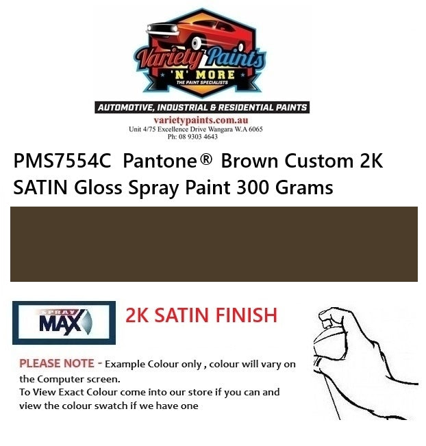 PMS7554C  Pantone® Brown Custom 2K SATIN Gloss Spray Paint 300 Grams