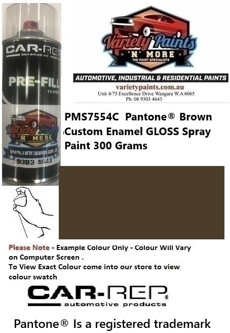PMS7554C  Pantone® Brown Custom GLOSS Enamel Spray Paint 300 Grams