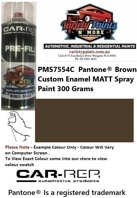 PMS7554C  Pantone® Brown Custom MATT Enamel Spray Paint 300 Grams