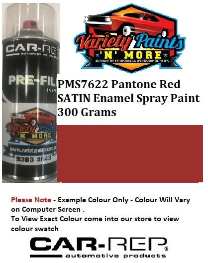 PMS7622 Pantone Red SATIN Enamel Spray Paint 300 Grams
