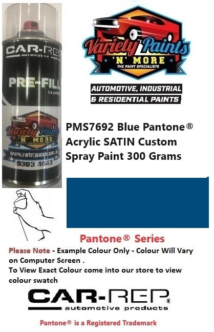 PMS7692 Blue Pantone® Acrylic SATIN Custom Spray Paint 300 Grams