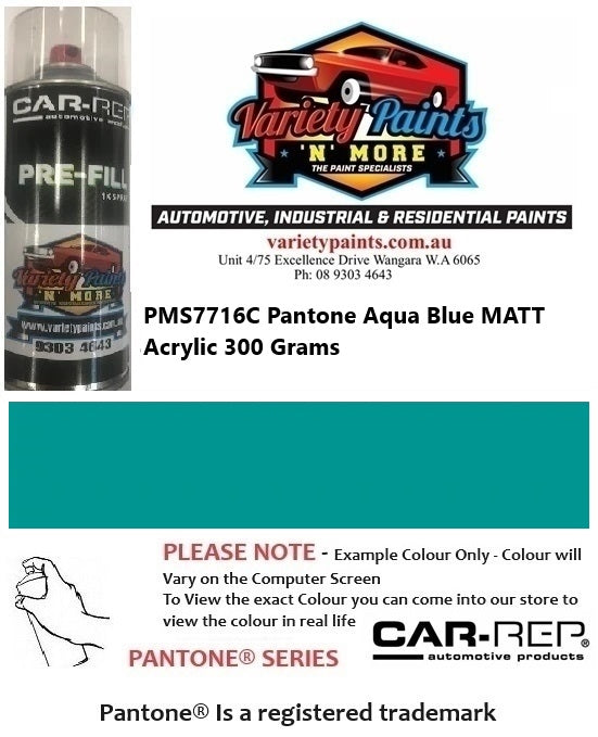 PMS7716C Pantone Aqua Blue MATT Acrylic 300 Grams