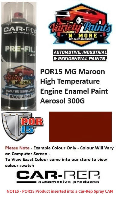 POR15 MG Maroon High Temperature Engine Enamel Paint Aerosol 300G *SEE NOTES
