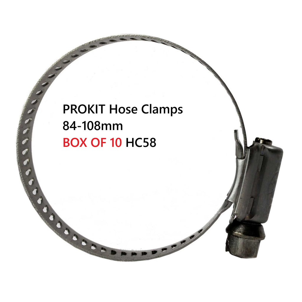 PROKIT Hose Clamps 84-108mm BOX OF 10 HC58