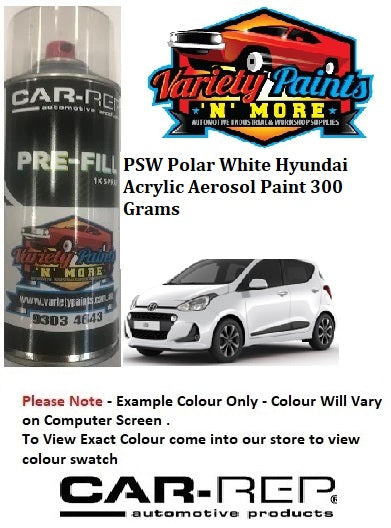 PSW Polar White Hyundai ACRYLIC Aerosol Paint 300 Grams