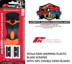 PKTool NON-MARRING PLASTIC BLADE SCRAPER WITH 10PC DOUBLE SIDED BLADES