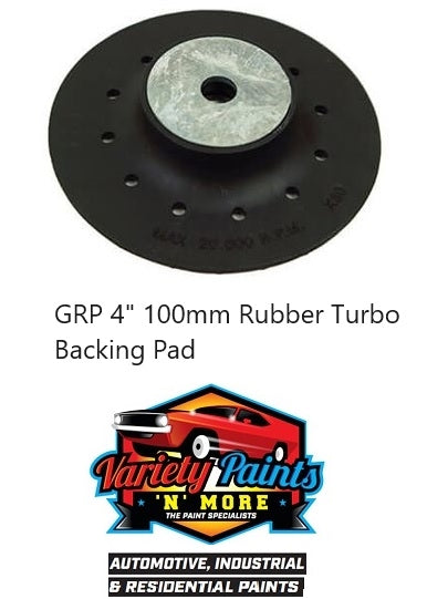 GRP 4" 100mm Rubber Turbo Backing Pad