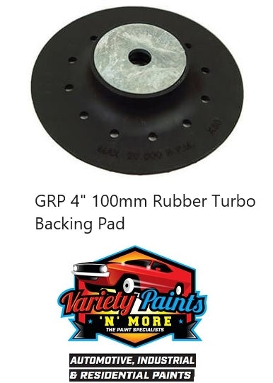GRP 4" 100mm Rubber Turbo Backing Pad