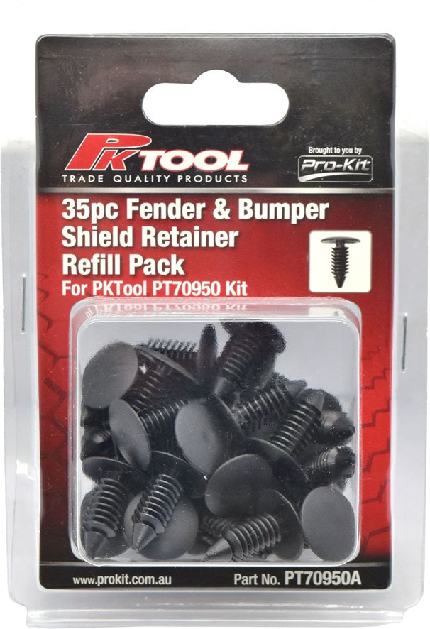 35pc Trim Clips Refill Pack - Fender & bumper shield retainer 15 pieces