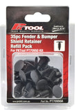 35pc Trim Clips Refill Pack - Fender & bumper shield retainer (A15)