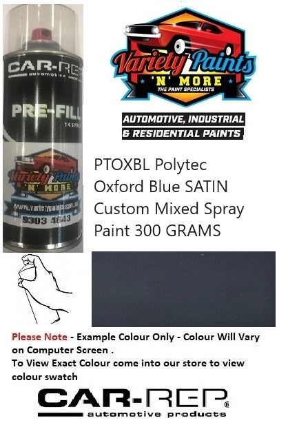 Polytec Spray PTOXBL Polytech Oxford Blue SATIN Custom Mixed Spray Paint 300 GRAMS