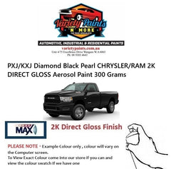 PXJ/KXJ Diamond Black Pearl CHRYSLER/RAM 2K DIRECT GLOSS Aerosol Paint 300 Grams