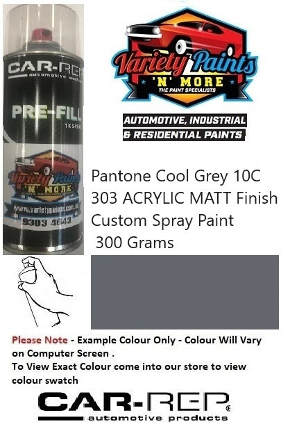 PANTONE® Cool Grey 10C 303 ACRYLIC Matt Finish Custom Spray Paint 300 Grams