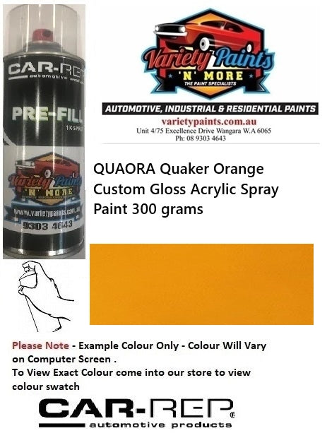 QUAORA Quaker Orange Custom Gloss Acrylic Spray Paint 300 grams