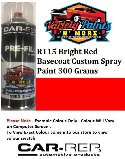 R115 Scarlet Bright Red Basecoat Custom Spray Paint 300 Grams
