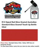 R13 Signal Red Enamel Australian Standard Gloss Enamel Touch Up Bottle 50ml