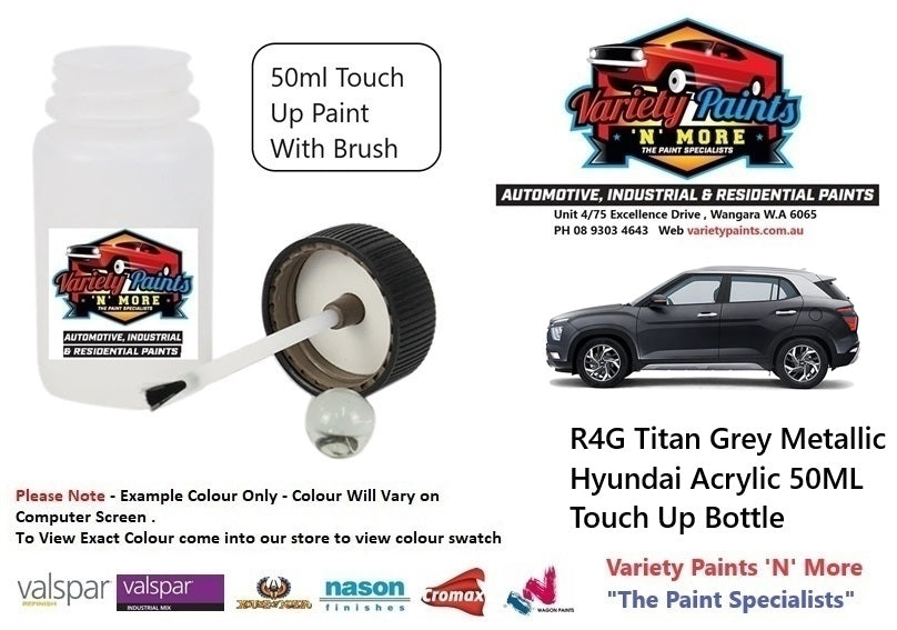 R4G Titan Grey Metallic Hyundai Acrylic 50ML Touch Up Bottle