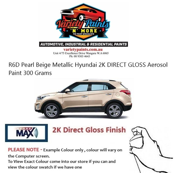 R6D Pearl Beige Metallic Hyundai 2K DIRECT GLOSS