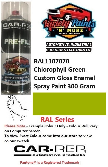 RAL1107070 Chlorophyll Green Custom Gloss Enamel Spray Paint 300 Gram