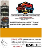 RAL2000 Yellow Orange MATT Enamel Custom Mixed Spray Paint 300 Grams