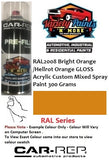RAL2008 Bright Orange /Hellrot Orange GLOSS Acrylic Custom Mixed Spray Paint 300 Grams