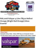 RAL2008 Valspar 4 Litre TB320 Hellrot Orange (Bright Red Orange) Synthetic Topcoat Paint Mix