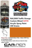 RAL2009 Traffic Orange Custom Mixed Gloss ACRYLIC Spray Paint 300 Grams